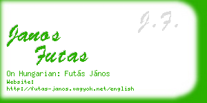 janos futas business card