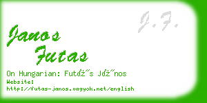 janos futas business card